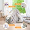 Kid's Triangle Climber with Tent Cover & White Board & Basketball Hoop & Soccer Gate