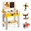 Kid's Pretend Play Workbench Set with Blackboard, Saw & Hammer