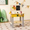 Kid's Pretend Play Workbench Set with Blackboard, Saw & Hammer