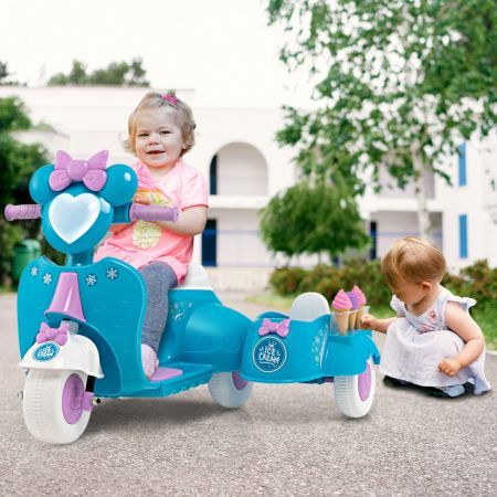 Kids Ride on Motorbike with Detachable Sidecar for 37-96 Months