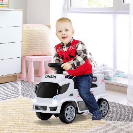 Kids Ride On Truck with Storage Container & Steering Wheel