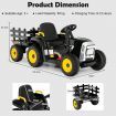 12V Ride On Tractor with Trailer and Remote Control for Kids