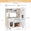 Wooden Pretend Cooking Food Playset with Water Dispenser for Kids