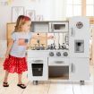 Wooden Pretend Cooking Food Playset with Water Dispenser for Kids