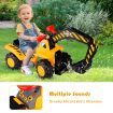 Kids Excavator Ride On Digger Toy with Safety Helmet