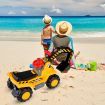 Kids Excavator Ride On Digger Toy with Safety Helmet