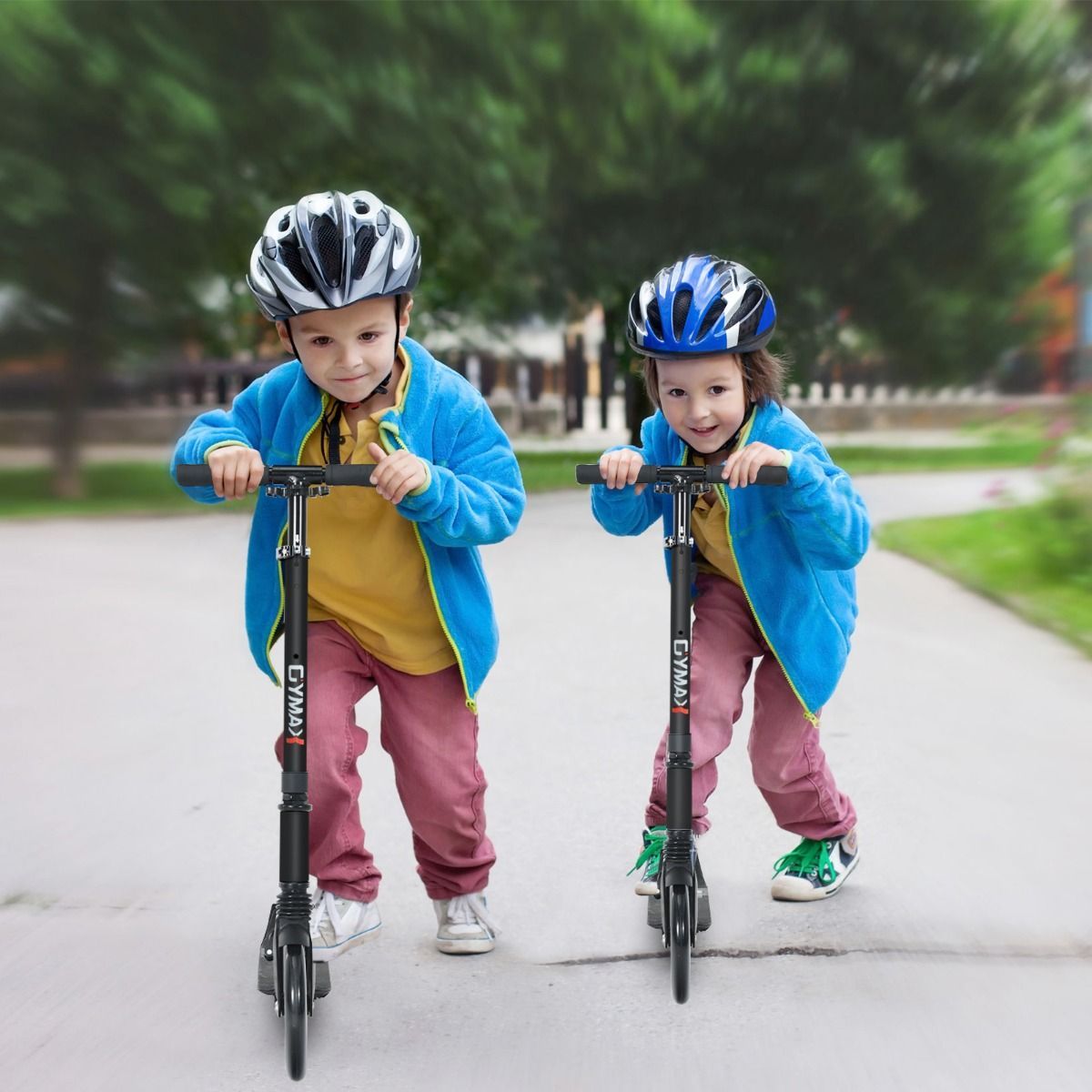 Folding Kids Scooter with Adjustable Height and Anti-Shock Suspension