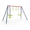 3-in-1 Outdoor Swing Set with Ground Stakes for Garden/Backyard/Park