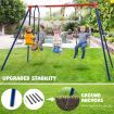 3-in-1 Outdoor Swing Set with Ground Stakes for Garden/Backyard/Park