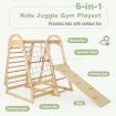 Wooden Climbing Toys Playset with Gymnastics Rings for Toddlers