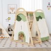 Wooden Climbing Toys Playset with Gymnastics Rings for Toddlers