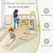 Wooden Climbing Toys Playset with Gymnastics Rings for Toddlers