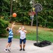 Portable Basketball Hoop with Wheels & Fillable Base for Kids