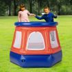 Inflatable Kids Trampoline with Safety Enclosure Net for Age 3-10