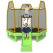 3-in-1 7FT Kids Trampoline with Slide & Ladder & Ocean Balls