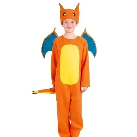 Charizard 3-pieces suit Deluxe Animal Halloween Costume for Kids Height 130cm Cosplay Party Outfit