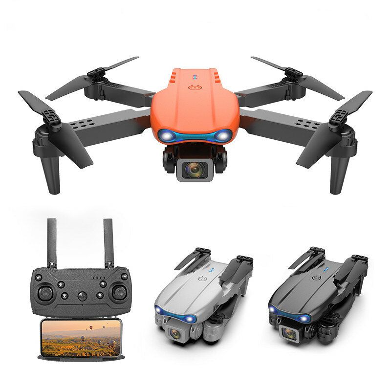 Mini WiFi FPV with 4K 720P HD Dual Camera Air Hovering 15mins Flying Foldable without CameraTwo Batteries Orange