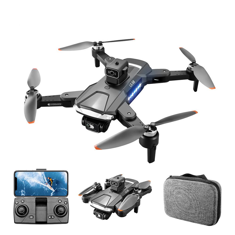 GPS 5G WIFI FPV GPS With 4K HD Dual Camera 360 Obstacle Avoidance 25mins Flight Time Brushless Foldable Two Batteries