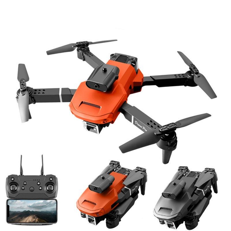 LYZRC E100 WIFI FPV with 4K Camera 360 Obstacle Avoidance 15mins Flight Time 4K Single CameraTwo BatteriesOrange