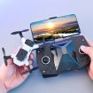 Mini WiFi FPV with 4K Dual HD Camera 360 Infrared Obstacle Avoidance Foldable With Dual CameraTwo BatteriesBlack