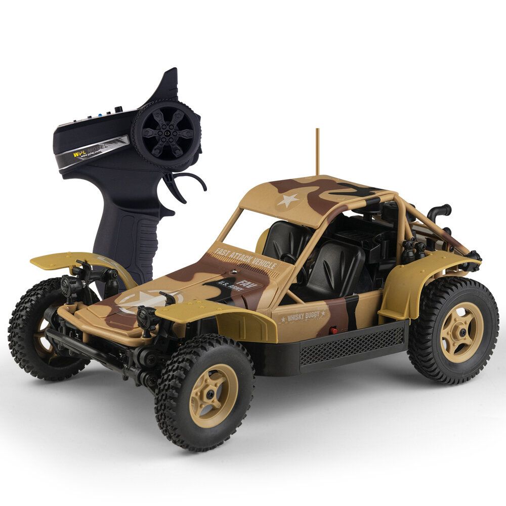 WPL WP14 RTR 1/16 2.4G 4WD RC Car Off-Road Truck Full Proportional Fast Attack Vehicles Model ToysCamouflage Yellow