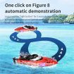 2.4G 4CH RC Boat High Speed LED Light Speedboat Waterproof 20km/h Electric Racing Vehicles Lakes Pools Remote Control Blue