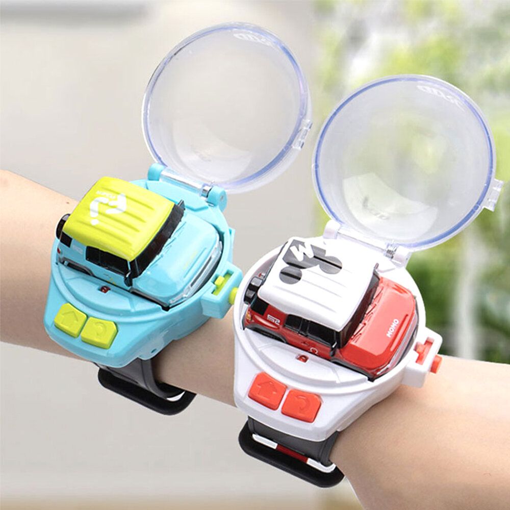 4DRC NEW C17 Mini Watch RC Control Car Hot Sales Children's Cute Cartoon Electric Car Small Cool Colorful Lights Green