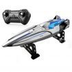 4DRC S1 2.4G 4CH RC Boat Fast High Speed Water Model Remote Control Toys RTR Pools Lakes Racing Kids Children GiftTwo BatteryGrey