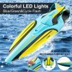 4DRC S1 2.4G 4CH RC Boat Fast High Speed Water Model Remote Control Toys RTR Pools Lakes Racing Kids Children GiftTwo BatteryGrey