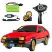 RTR 1/18 2.4G RWD RC Car Drift Vehicles Flip LED Lights Full Proportional Controlled Models ToysRed with gyro two battery