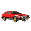 RTR 1/18 2.4G RWD RC Car Drift Vehicles Flip LED Lights Full Proportional Controlled Models ToysRed with gyro two battery