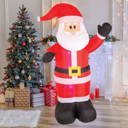 Christmas Lights 2x 2.4M LED Inflatable Santa Claus Outdoor Garden Xmas Decoration Stockholm