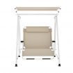 Gardeon Outdoor Swing Chair Garden Lounger 2 Seater Canopy Patio Furniture Beige