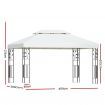 Instahut Gazebo 4x3m Marquee Outdoor Wedding Party Event Tent Home Iron Art Shade White