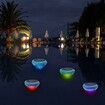 2023 New Outdoor Waterproof LED Submersible Light LED Solar Powered Colorful Changing floating pool lights