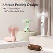 Handheld Mini Fan, 3 IN 1 Hand Fan, Portable USB Rechargeable Small Pocket Fan for Women,Travel,Outdoor, Pink