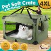 Dog Cat Pet Soft Crate Cage Kennel Carrier Rabbit Puppy Travel Car Carry Bag Whelping Box Indoor Outdoor Collapsible Portable 4XL