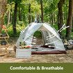 3 Person Tent Beach Shelters Camping Auto Pop Up Dome Family Shade Sun Rain Water Proof Hiking Fishing Picnic Outdoor Portable 215x200x141cm