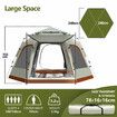 4 Man Beach Tent Camping Shelter Auto Pop Up Family Instant Sun Shade Hiking Fishing Picnic Outdoor Rain Water UV Proof Portable 240x240x155cm