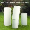 5PCS Display Stand Round Plinth Decorative Retail Wedding Desserts Exhibition Party Cylinder Pedestal Freestanding Holder White