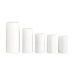 5PCS Display Stand Round Plinth Decorative Retail Wedding Desserts Exhibition Party Cylinder Pedestal Freestanding Holder White