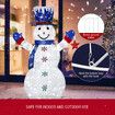 3D Snowman Christmas Light 150cm 200 LED Rope String Xmas Decoration Gift Festival Holiday Outdoor Figure Display Cold White Foldable 8 Modes