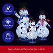 3Pcs Christmas Snowman Light LED 3D Xmas Home Yard Decoration Outdoor Holiday Display Fairy String Lights Gifts Family of 3 Figurine Collapsible