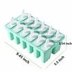 Popsicle Molds Silicone Ice Pop Molds Popsicle Mold Reusable Easy Release Ice Pop Maker(12 Cavities-Green)