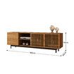 TV Cabinet Stand Unit 180cm Console Table Entertainment Bench Center Storage Shelf Wooden Modern Walnut Drawers Shelves Doors