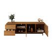 TV Cabinet Stand Unit 180cm Console Table Entertainment Bench Center Storage Shelf Wooden Modern Walnut Drawers Shelves Doors