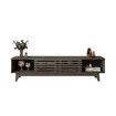 180cm TV Stand Cabinet Entertainment Console Unit Table Bench Center Black Storage Shelf Media Living Room Furniture Wood Modern