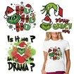 3 Pcs Christmas Iron on Patches on Transfers on Decal Unique Christmas Iron on Transfer Sticker Xmas Patches for T-Shirts Clothing Bags DIY Decoration