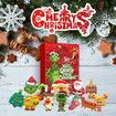 Christmas Advent Calendar 2023, Christmas Countdown Calendar for Kids, 24 Days 24PC Cute Green Elf Figures Doll Christmas Vacation Advent Calendar