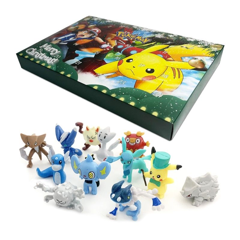 Christmas POKEMON Advent Calendar 24 Days  24 Pokemons Blind Box Gift Surprise mix BOX